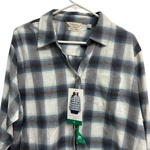 Weatherproof Vintage Blue Plaid Shirt NWT